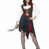 Smiffys Pirate Lady Costume, Brown -FANCY THAT FANCY DRESS Sales 20470