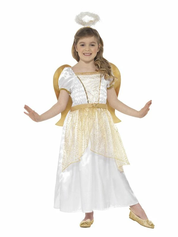 Smiffys Angel Princess Costume, White & Gold 3 Smiffys Angel Princess Costume, White & Gold