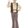 Smiffys Hippie Boy Costume, With Top, Attached Waistcoat, -FANCY THAT FANCY DRESS Sales 21831