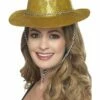 Smiffys Cowboy Glitter Hat, Gold