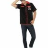 Smiffys 50s Bowling Shirt, Black
