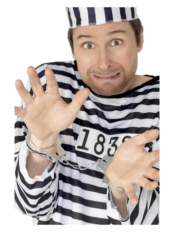 Smiffys Plastic Handcuffs, Silver 3 Smiffys Plastic Handcuffs, Silver