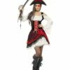 Smiffys Glamorous Lady Pirate Costume, Red -FANCY THAT FANCY DRESS Sales 23281