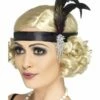Smiffys Black Satin Charleston Headband, Black -FANCY THAT FANCY DRESS Sales 23893