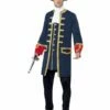 Smiffys Pirate Commander Costume, Blue -FANCY THAT FANCY DRESS Sales 24168