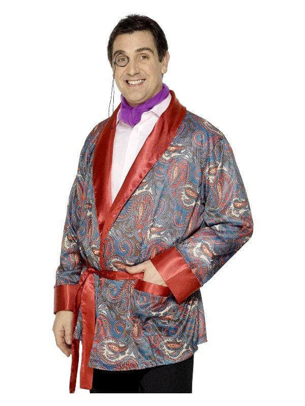 Smiffys Smoking Jacket, Blue 3 Smiffys Smoking Jacket, Blue
