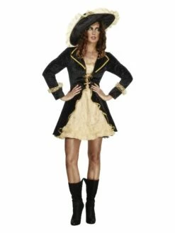 Smiffys Fever Swashbuckler Costume, Black