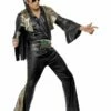 Smiffys Elvis Costume, Black & Gold