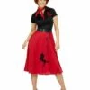 Smiffys 50s Style Poodle Costume, Red