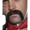 Smiffys Authentic Western Mexican Handlebar Moustache, Bla