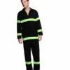 Smiffys Fever Fireman Costume, Black