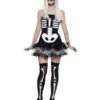 Smiffys Fever Skeleton Costume, Black