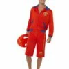 Smiffys Baywatch Beach Men’s Lifeguard Costume, Red -FANCY THAT FANCY DRESS Sales 32893
