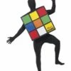 Smiffys Rubik’s Cube Unisex Costume, Multi-Coloured