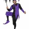 Smiffys Medieval Jester Costume, Purple -FANCY THAT FANCY DRESS Sales 33721