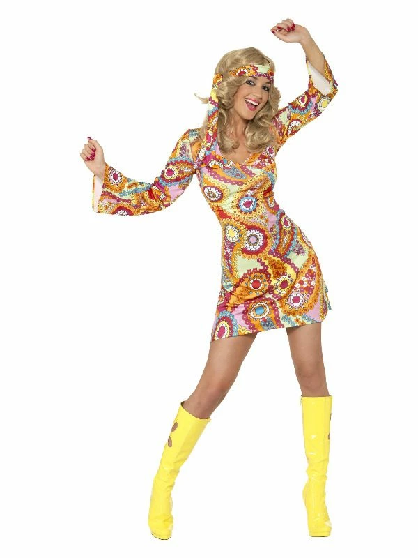 Smiffys 60s Hippy Costume, Multi-Coloured 3 Smiffys 60s Hippy Costume, Multi-Coloured