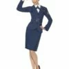 Smiffys WW2 Air Force Female Captain, Blue