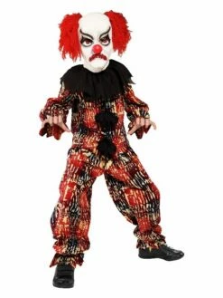 Smiffys Scary Clown Costume, Red