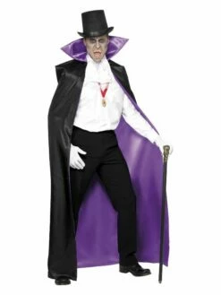 Smiffys Count Reversible Cape, Black