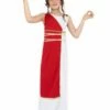 Smiffys Grecian Girl Costume, Red