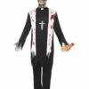 Smiffys Zombie Priest Costume, Black -FANCY THAT FANCY DRESS Sales 38878