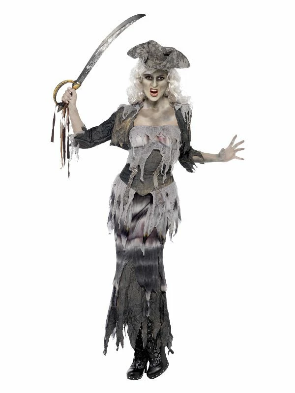Smiffys Deluxe Ghost Ship Ghoulina Costume, Grey 3 Smiffys Deluxe Ghost Ship Ghoulina Costume, Grey