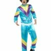 Smiffys 80s Height Of Fashion Shell Suit Costume, Blue -FANCY THAT FANCY DRESS Sales 39298