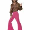 Smiffys 60s CND Slack Suit Costume, Pink -FANCY THAT FANCY DRESS Sales 39441