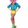 Smiffys Skater Girl Costume, Neon