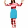 Smiffys Where’s Wally? Wenda Costume, Red & White -FANCY THAT FANCY DRESS Sales 39504