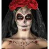 Smiffys Make-Up FX, Day Of The Dead Kit, Aqua, Red