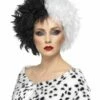 Smiffys Evil Madame Wig, Black & White