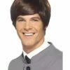 Smiffys 60s Male Mod Wig, Brown