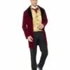 Smiffys Deluxe Edwardian Gent Costume, Red -FANCY THAT FANCY DRESS Sales 43419