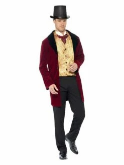 Smiffys Deluxe Edwardian Gent Costume, Red