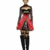 Smiffys Fever Queen Of Hearts Costume, Black -FANCY THAT FANCY DRESS Sales 43479