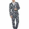 Smiffys Skeleton Suit, Black & White