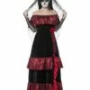 Smiffys Deluxe Day Of The Dead Bride Costume, Black -FANCY THAT FANCY DRESS Sales 43739