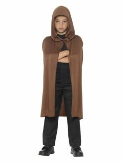 Smiffys Cape Hooded, Brown