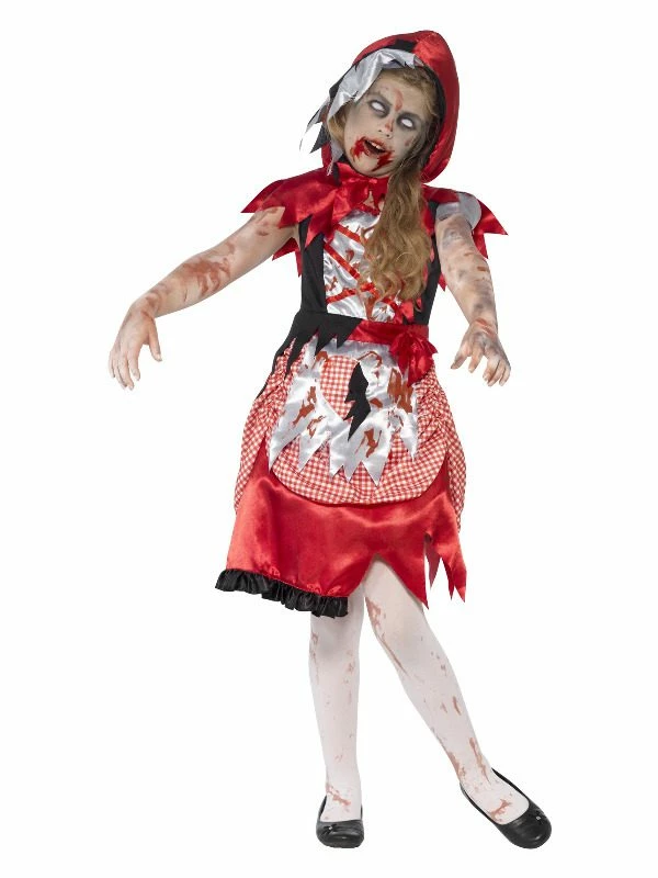Smiffys Zombie Miss Hood Costume, Red 3 Smiffys Zombie Miss Hood Costume, Red