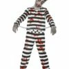 Smiffys Zombie Convict Costume, Black & White 1 Smiffys Zombie Convict Costume, Black & White -FANCY THAT FANCY DRESS Sales 44326