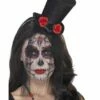 Smiffys Day Of The Dead Mini Top Hat, Black -FANCY THAT FANCY DRESS Sales 44652