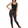 Smiffys Horror Leggings, Black & Red -FANCY THAT FANCY DRESS Sales 44757