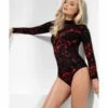 Smiffys Opaque Bloody Bodysuit, Black & Red -FANCY THAT FANCY DRESS Sales 44788