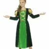 Smiffys Medieval Princess Costume, Green