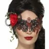 Smiffys Day Of The Dead Metal Filigree Eyemask, Black -FANCY THAT FANCY DRESS Sales 44957