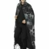 Smiffys Deluxe Spellbound Decayed Cape, Black & Grey