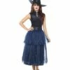Smiffys Deluxe Midnight Witch Costume, Blue -FANCY THAT FANCY DRESS Sales 45112