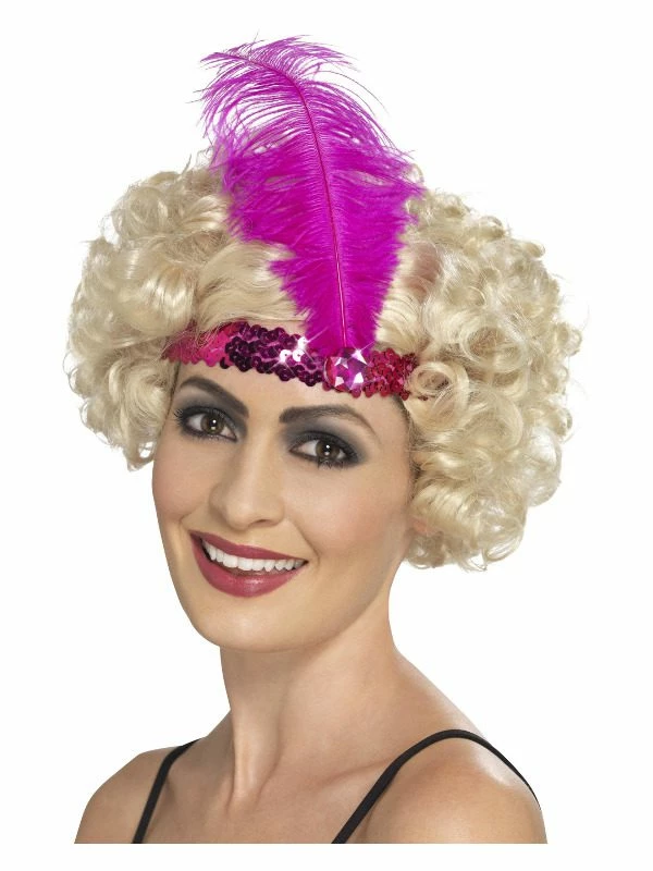 Smiffys Flapper Headband, Pink 3 Smiffys Flapper Headband, Pink