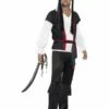 Smiffys Aye Aye Pirate Captain Costume, Black -FANCY THAT FANCY DRESS Sales 45492